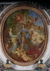 Louis XV (1710-74) donnant la paix à l